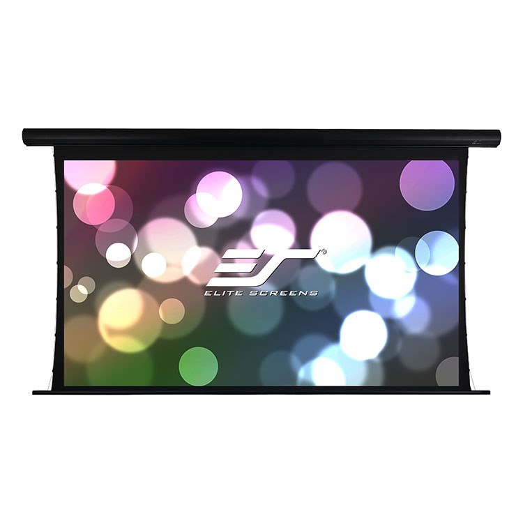 Elite Screens Saker Tab-Tension AcousticPro UHD 120 Diag. 16:9, 4K/8K Ultra HD Electric Motorized Sound Transparent Perforated Weave Drop Down Front Projector Screen - SKT120UH2-E20-AUHD