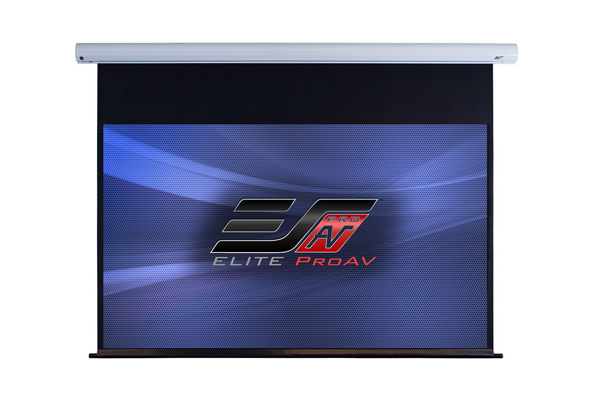 Elite Screens ProAV Saker, 180 Diag. 16:9 with 24 Drop, Electric Motorized Drop Down Projection Screen - SK180XHW3-E12