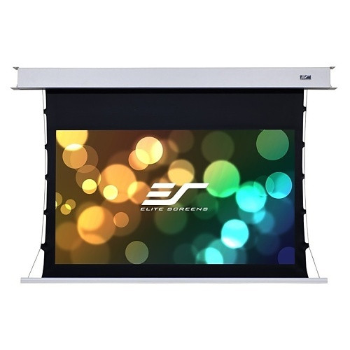 Elite Screens Evanesce Tab-Tension B 120 Diag. 16:9, 4K 8K HD Ready, Recessed In-Ceiling Electric Motorized Tab Tensioned Projector Screen - ETB120HW3-E8