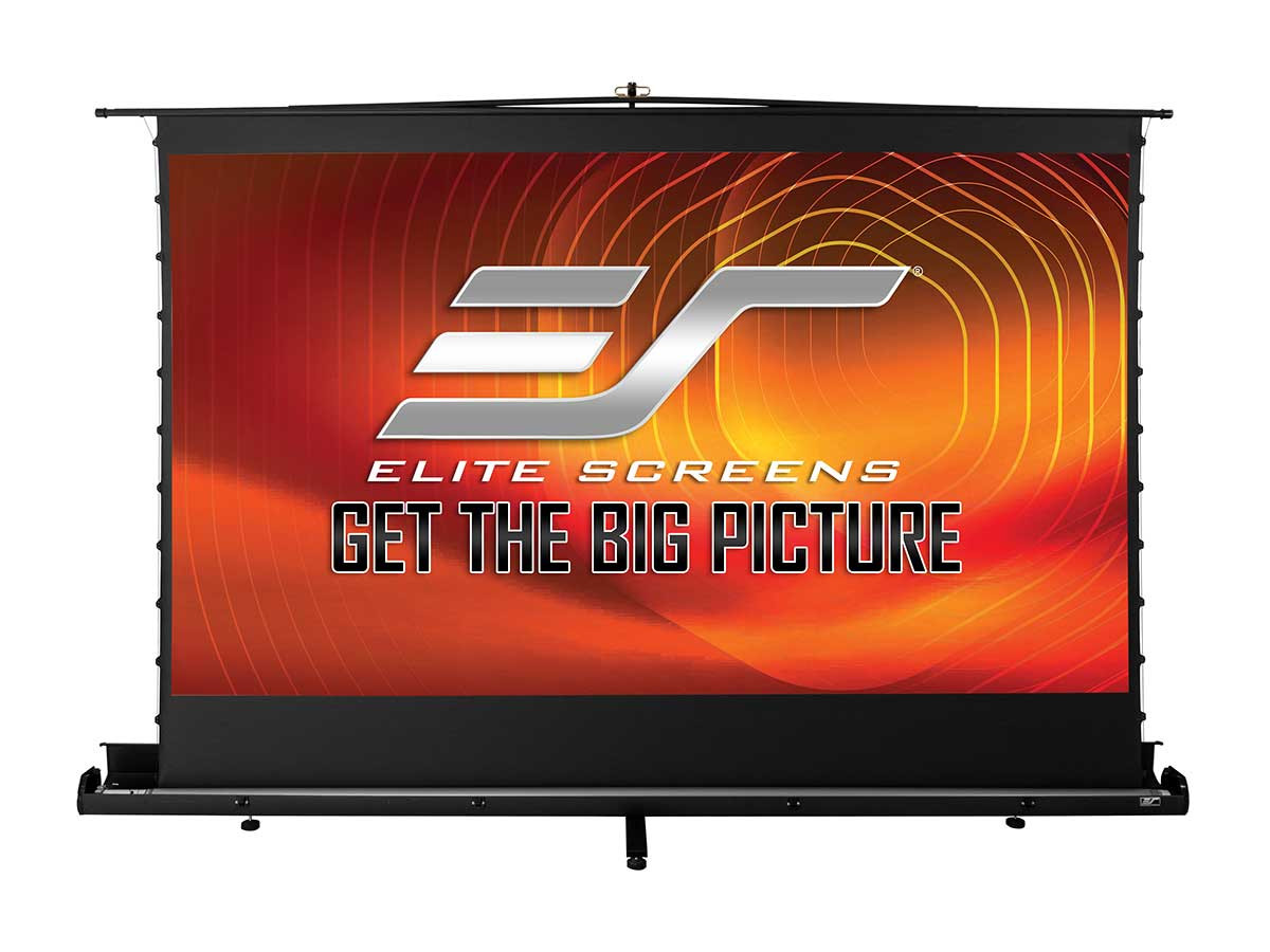 Elite Screens ezCinema Tab-Tension CineGrey 4D, 121 Diag. 16:9, Manual Floor Pull Up Ceiling Ambient Light Rejecting Screen, Portable Home Theater Office Classroom Projection Screen with Carrying Bag - FT121UH-C4D