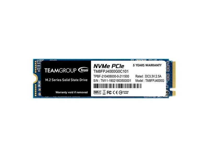 Teamgroup Mp34Q M.2 2280 4Tb Pcie 3.0 X4 With Nvme 1.3 3D Qlc Internal Solid State Drive (Ssd) Retail - TM8FPJ4000G0C101