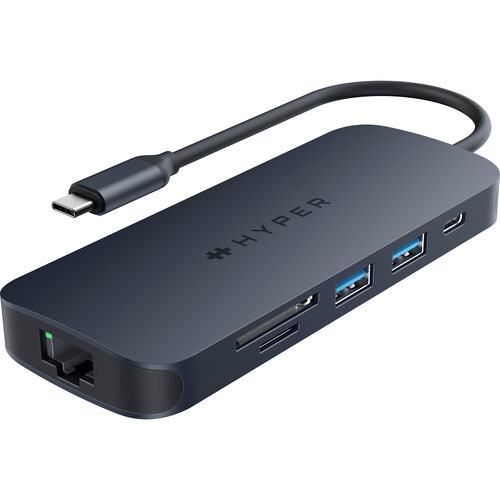 Hyper Drive Next 8-Port USB-C Hub (Midnight Blue) - HD4004GL
