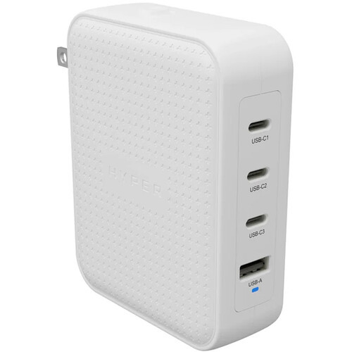 Hyper Juice 145W 4-Port USB GaN Travel Charger (White) - HJ1001WHWWGL