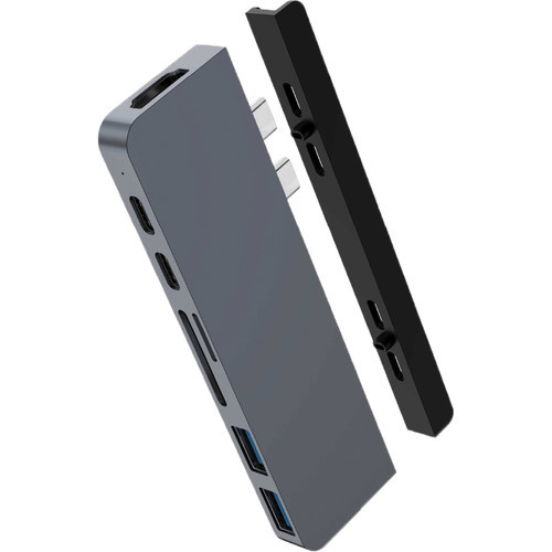 Hyper Drive DUO 7-in-2 USB Type-C Hub for Select MacBook Pro and MacBook Air Models (Space Gray) - HD28C-GRAY