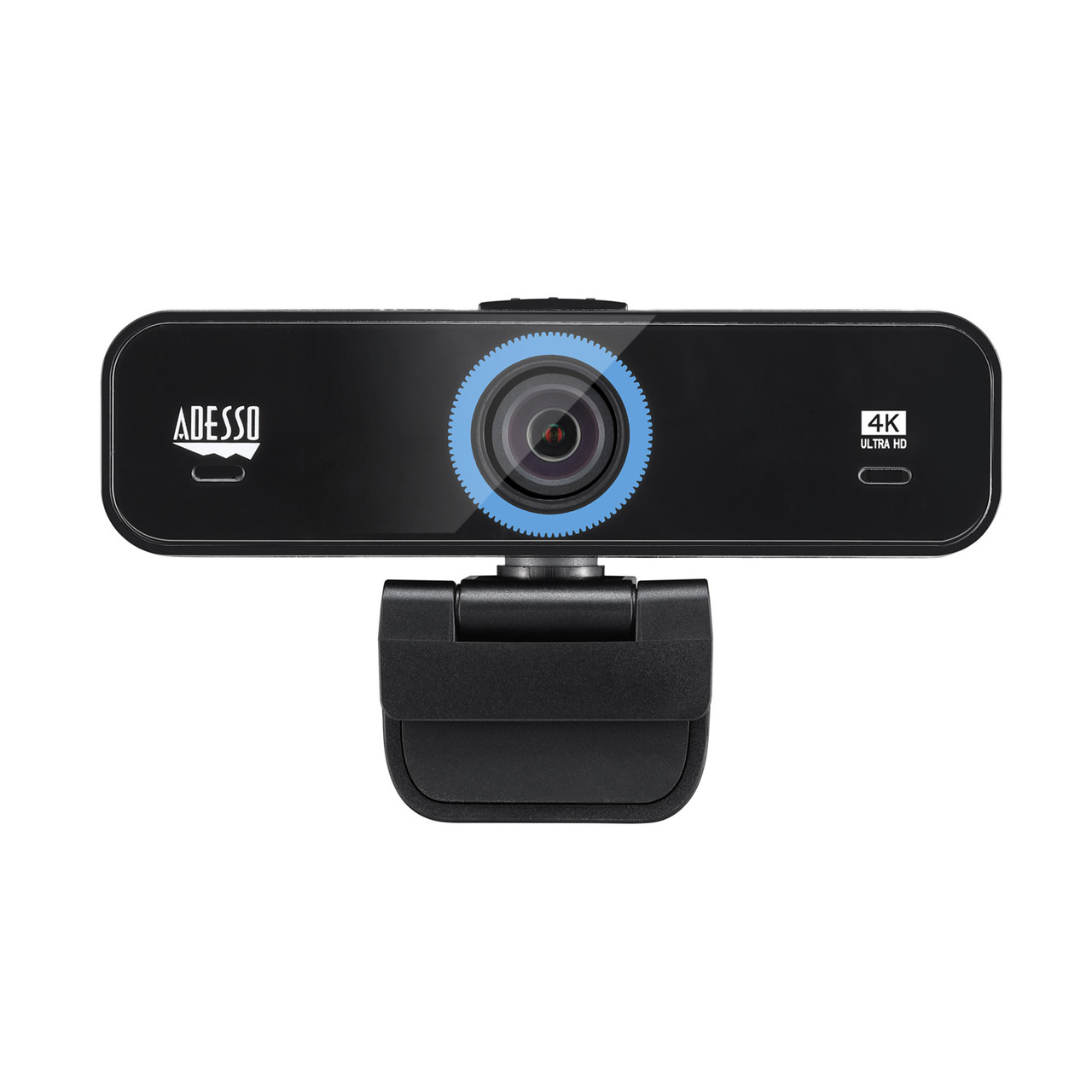 Adesso 4K ULTRA HD Fixed Focus USB Webcam with Adjustable Field of View Angle Built-in Dual Microphones Privacy Audio/Video Switch & Tripod Mount (TAA Compliant) - CYBERTRACKK4TAA