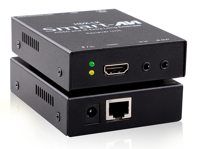 Smartavi HDMI and IR via CAT5/5e/6 Receiver. Includes: [HDX-LX-RX-S and PS5VD2A-WLLMNT] -HDX-LX-RX-S