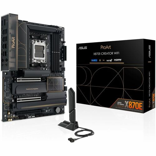 Asus Proart X870E-Creator Wifi Gaming Desktop Motherboard - Amd X870E Chipset - Socket Am5 - Atx - Ryzen 7, Ryzen 8, Ryzen 9 Processor Supported  - ProArtX870E-CREATORWIFI