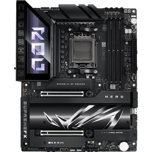 Asus  ROG Crosshair X870E HERO Gaming Desktop Motherboard - AMD X870E Chipset - Socket AM5 - ATX - Ryzen 7, Ryzen 8, Ryzen 9 Processor Supported - ROG CROSSHAIR X870E HERO