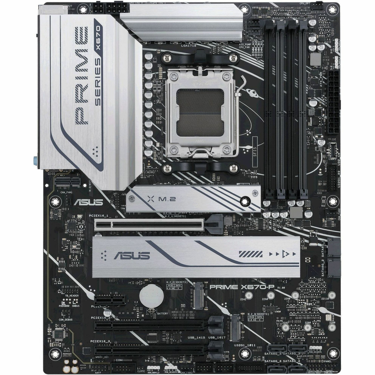 Asus Prime PRIME X670-P Desktop Motherboard - AMD X670 Chipset - Socket AM5 - ATX - 90MB1BU0-M0EAY0