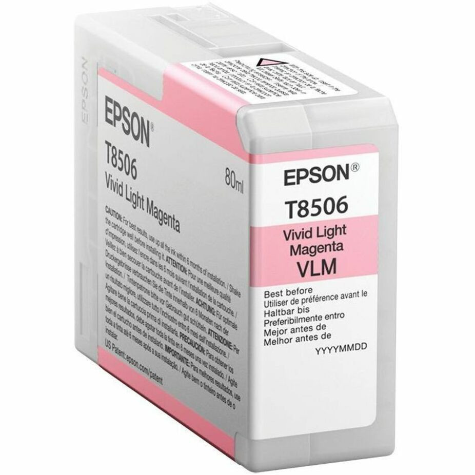 Epson UltraChrome HD T850 Original Standard Yield Inkjet Ink Cartridge - Vivid Light Magenta Pack - T85060N