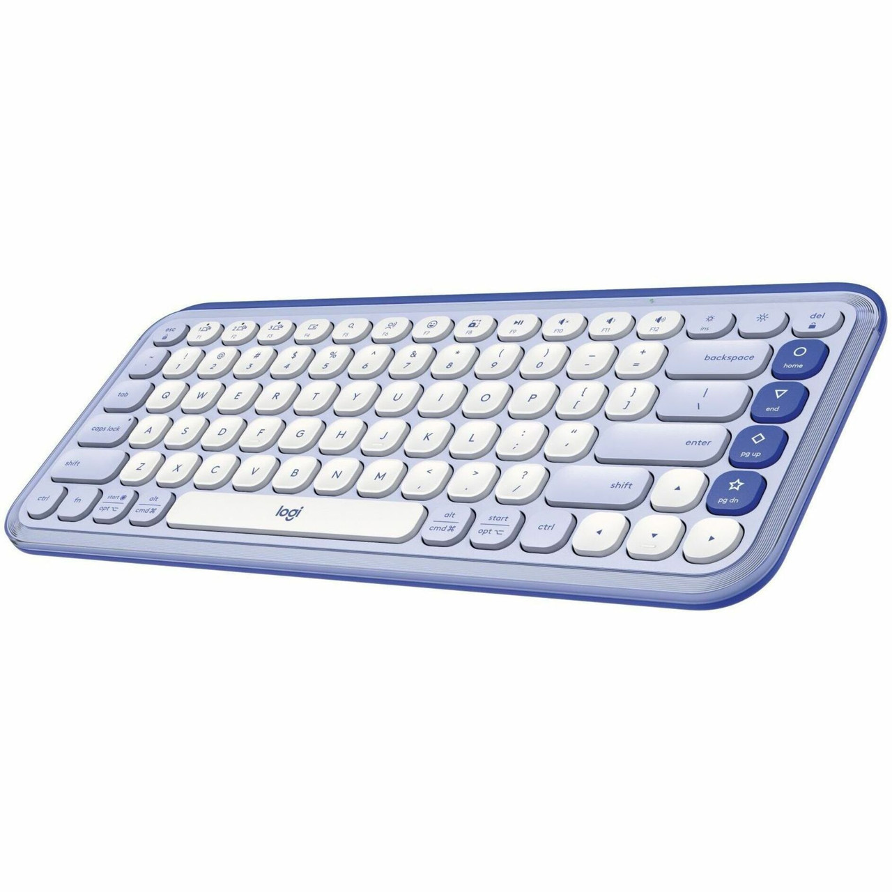 Logitech POP ICON KEYS Wireless Bluetooth Keyboard, Comfortable Typing, Programmable Keys, Easy-Switch Between up to 3 Devices (Lilac & Off-white) - Wireless Connectivity - Bluetooth - 920-013050