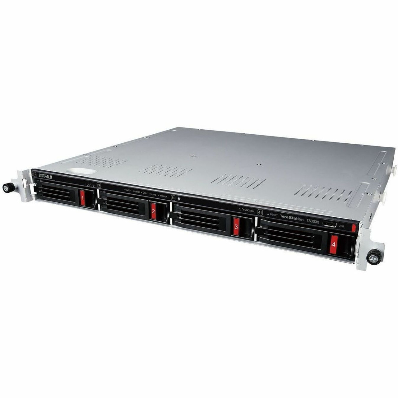 Buffalo TeraStation 3430RN Partially-populated 2-Bay Rackmount NAS 4TB (2x2TB) HDD Included 2.5GBE iSCSI TAA Compliant - TS3430RN0402