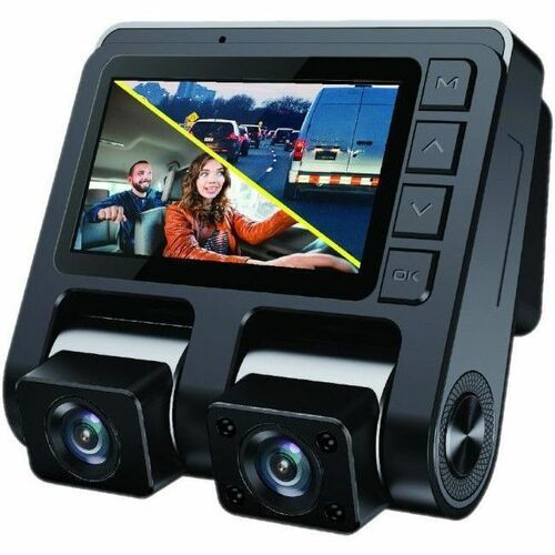 Adesso myGEKOgear Front/Rear Dashcam With Display - 2.5" Screen - Front/Rear - 1920 x 1080 Video - CMOS - ORBIT D110