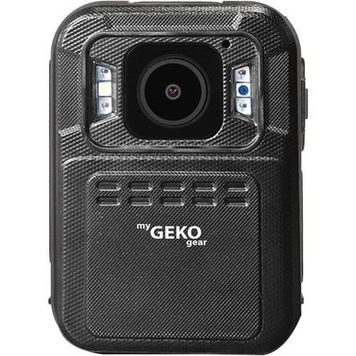 Adesso myGEKOgear Aegis 100 1296p Super HD Body Cam with GPS Logging, Infrared Night Vision,Password Protected System,IP65 Water Resistance, Drop Protection, 2" LCD Screen, 32GB Storage, Long Battery Life (9 Hours Battery Life) - AG10032G