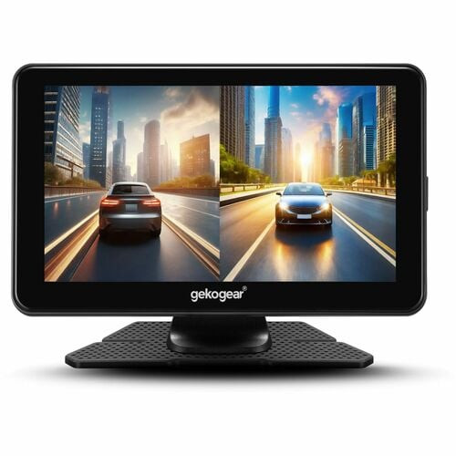 Adesso myGEKOgear Orbit C110 7" Infotainment Display with Dash Cam and Backup Cam - 7" Screen - Front/Rear - Wireless - 1024 x 600 Video - ORBIT C110