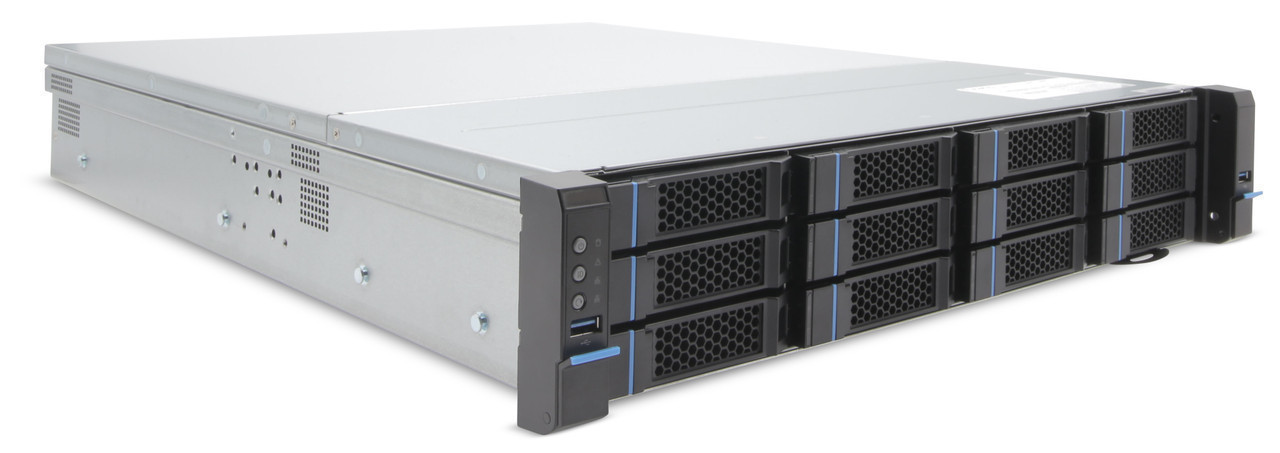 Exacq IP 2U Rackmount Redundant Frontload A-Series Exacqvision NVR With 8 IP Licenses (150 Max). Up To 240TB RAID6 Configured Storage (Up To 200TB Usable) - IP08-128T-FARW