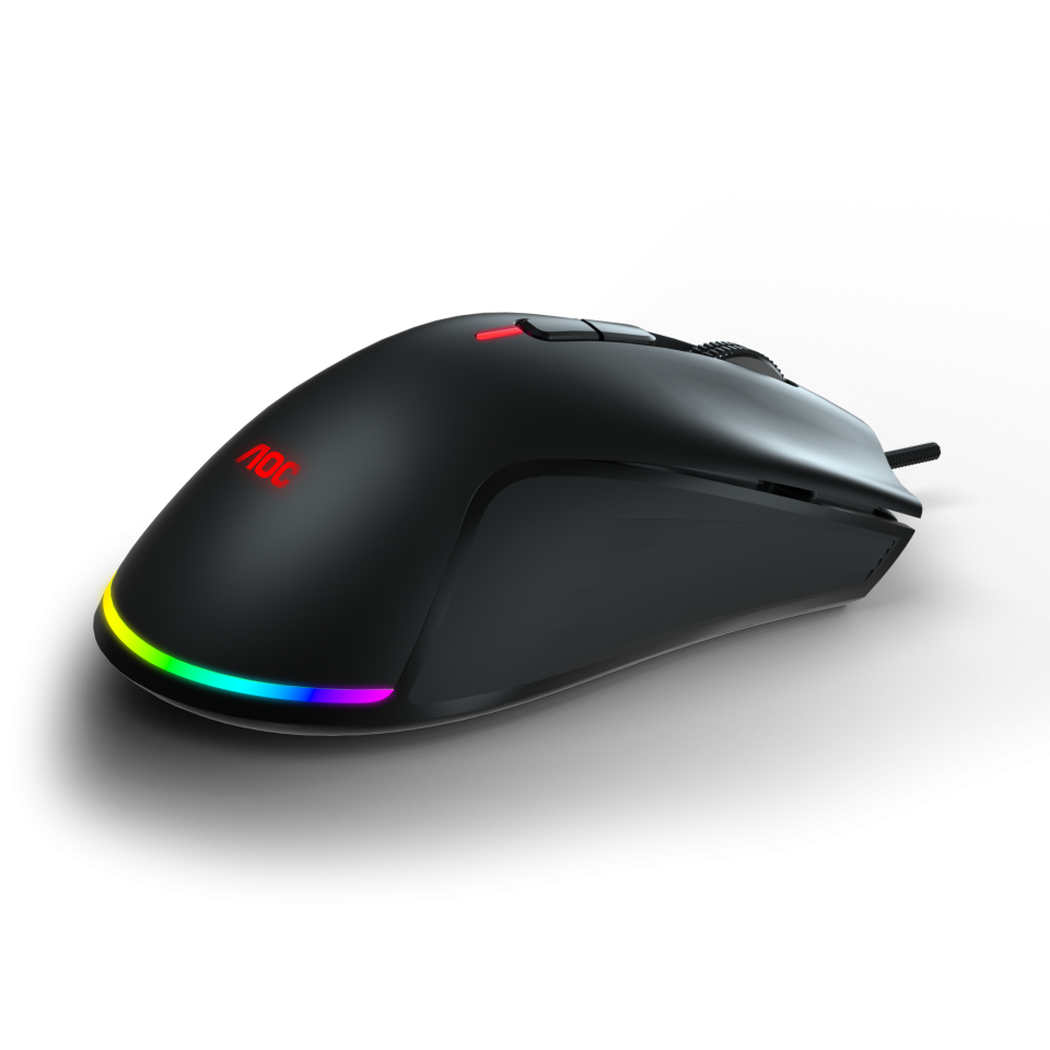 AOC GM530 Wired Gaming Mouse with 16K DPI, RGB, 7 Buttons and Gmenu
