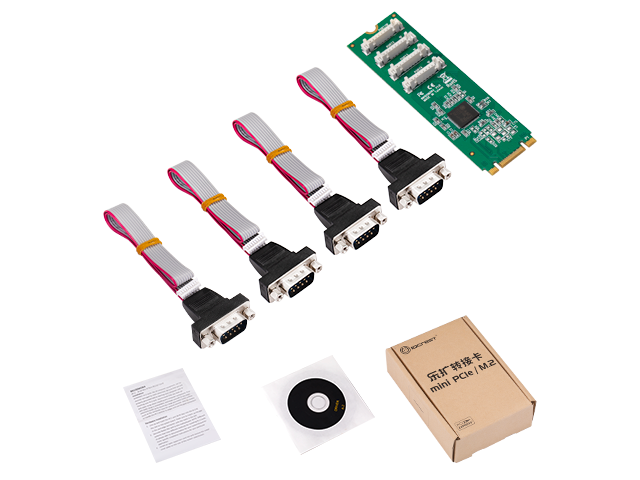 IO Crest M.2 to 4 Ports DB9 RS232 Serial Controller Card - IO-M2FNNHE-4S
