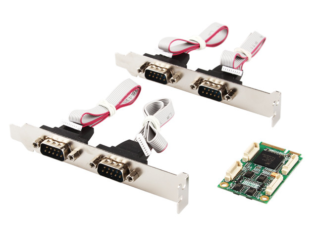 IO Crest Mini PCIe to 4 Port RS422/485 Card - IO-MPCE354A-4S