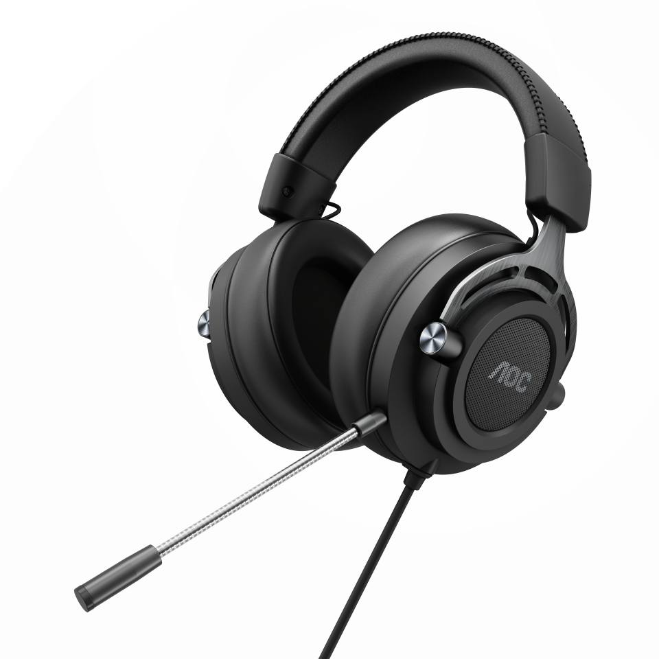 AOC Accessories GH200 Comfortable Gaming Headset With Stereo Sound, 3.5mm Audio Connection And Detachable Microphone