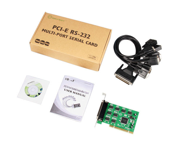 IO Crest PCI to 8 Ports RS-232 Serial Controller Card - MM-PCI16C1058-8S