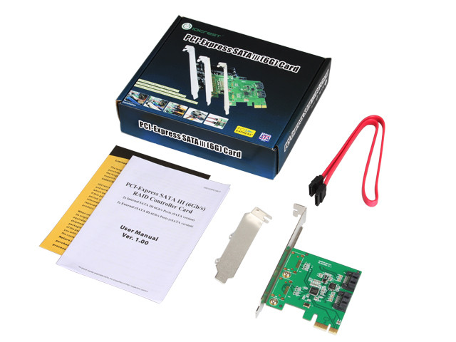 IO Crest PCIe to 2 Ports SATA6Gb/s RAID Controller Card - IO-PCE1061R-2IR