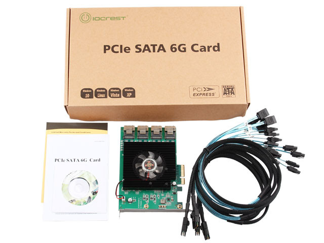 IO Crest PCIe to 16 port SATA III Controller Card - IO-PCE9215-16I