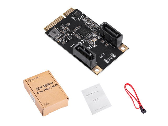IO Crest Mini PCI-E to 2 -Port SATA6G Card - IO-MPE40150
