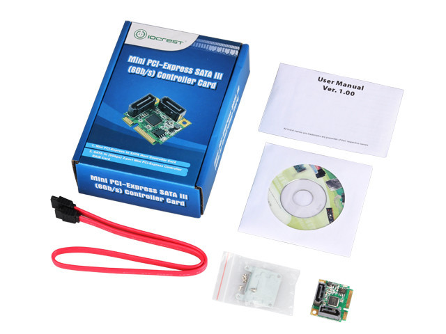 IO Crest Mini PCI-E SATA 3.0 Controller Card - IO-MPCE1061-2I