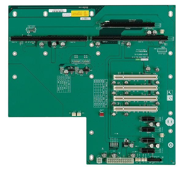 IEI 10-Slot Backplane with One PCIe X16 Slot, Four PCIe X1 Slots and Four PCI Slots - PE-10S2