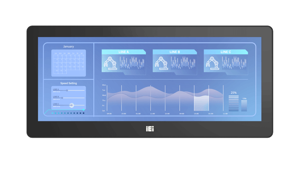 IEI 12.3” Fanless Panel PC with Intel Celeron Processor J6412 - PPC2-CW123-EHL