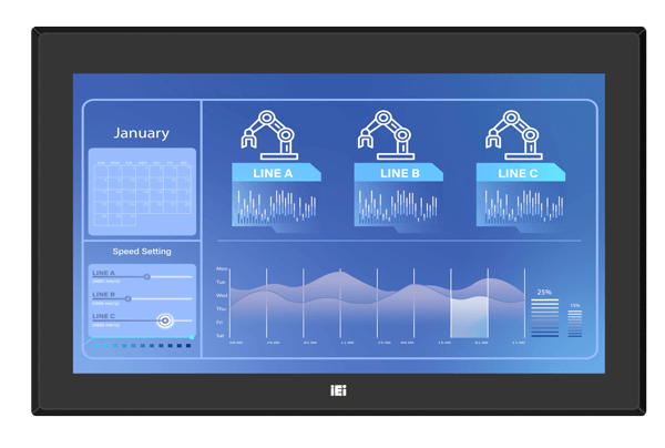 IEI 21.5” Fanless Panel PC with Intel Celeron Processor J6412 - PPC2-CW22-EHL