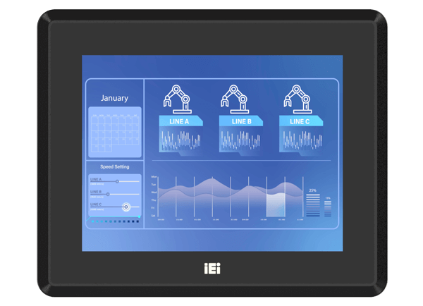 IEI 8” Fanless Panel PC with Intel Celeron Processor J6412 - PPC2-C08-EHL