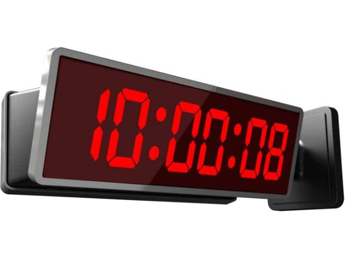 Valcom V-D11025B - Clock - Rectangular - Quartz - Wall Mountable, Ceiling Mountable