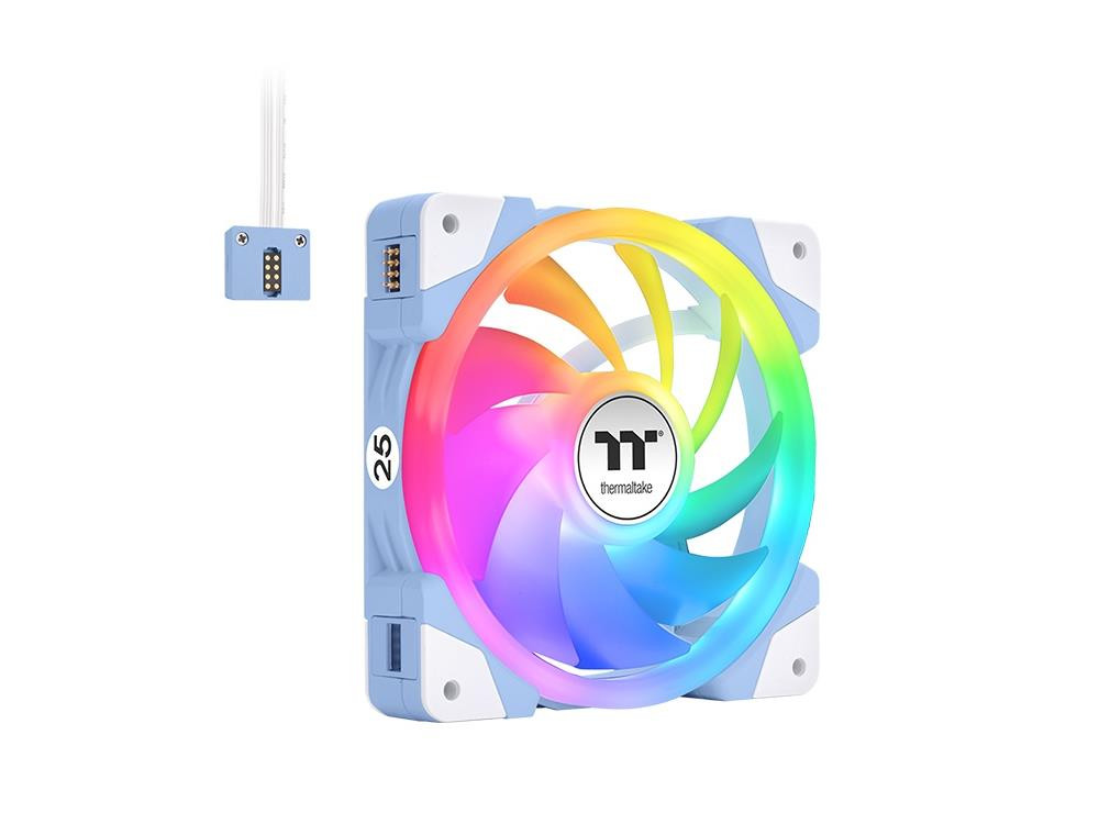 Thermaltake Swafan EX ARGB 14 Hydrangea Blue Cooling Fan, Magnetic Connection With Swappable Reversable Blades, 140mm - CL-F184-PL14BU-A