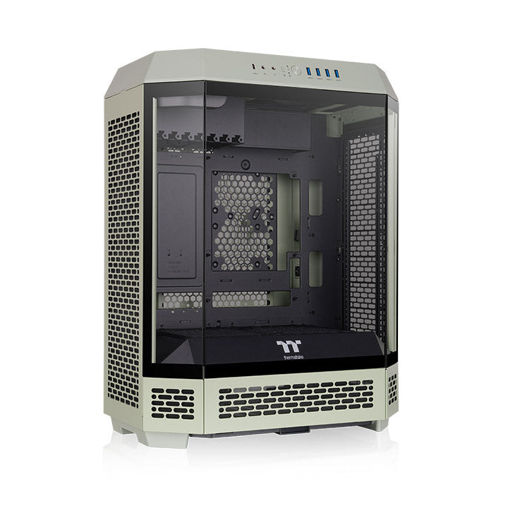 Thermaltake Tower 600 Matcha Green Mid Tower Chassis, Accommodate Up to Thirteen 120mm Fans Or Nine 140mm fans - CA-1Z1-00MEWN-00