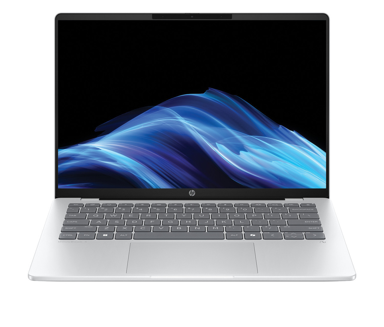 HP OmniBook 5 Next Gen AI PC 14 - Windows 11 Home - Qualcomm Snapdragon X - 16GB RAM - 512GB SSD - 2K - Glacier silver - BU1K2UA#ABA