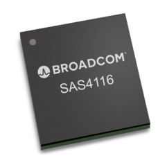 Broadcom 24G SAS PCIe Gen 4.0 x8, 16-port SAS/SATA/NVMe ROC featuring Tri-Mode SerDes Technology - SAS4116