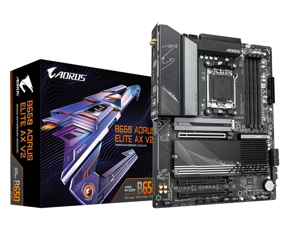 Gigabyte B650 AORUS ELITE AX V2 - ATX - AMD Ryzen 7000/ Ryzen 8000 Series Processors - AMD B650 - Socket AM5 - DDR5 - 192GB RAM Supported - USB,RJ-45 - Ethernet - HDMI,DisplayPort - B650 AORUS ELITE AX V2