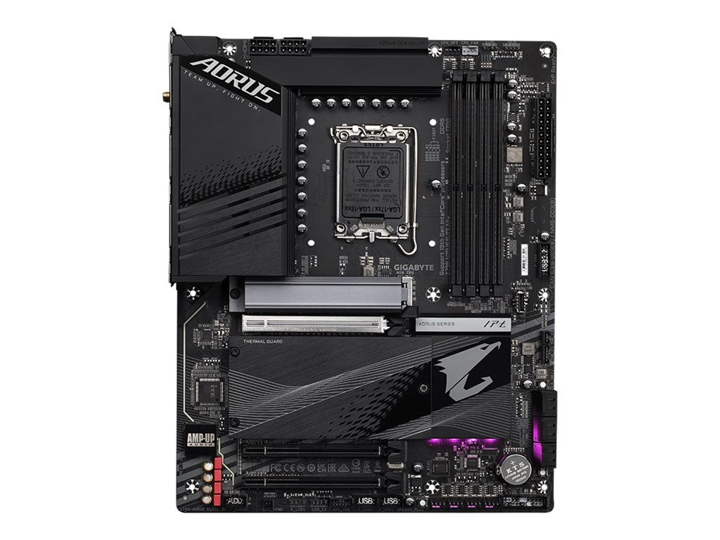 Gigabyte Z790 AORUS ELITE X WIFI7 - ATX - Support for the 14th, 13th, and 12th Generation Intel Core, Pentium Gold and Celeron Processors L3 cache varies with CPU - Intel Z790 - Socket LGA1700 - DDR5 - USB - Ethernet - Z790 AORUS ELITE X WIFI7