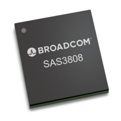 Broadcom PCIe 4.0 x8, 8-port SAS/SATA/NVMe IOC featuring Tri-Mode SerDes Technology - SAS3808