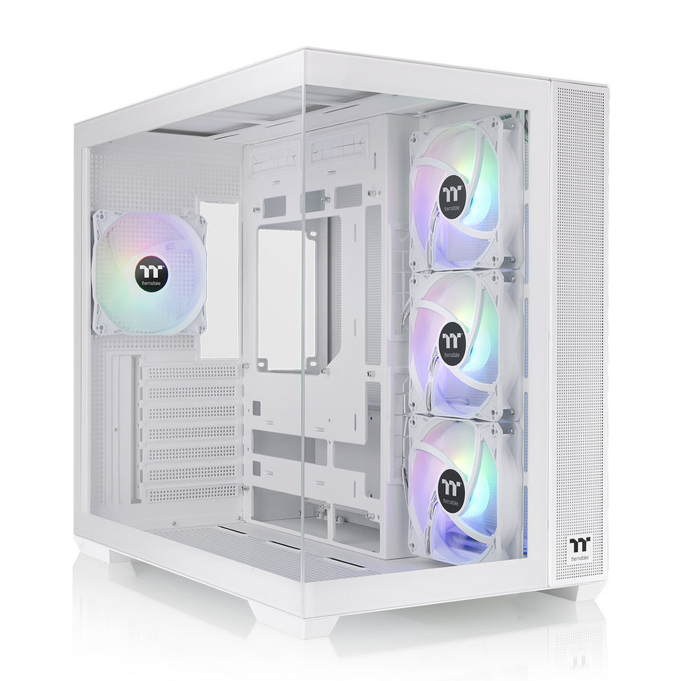 Thermaltake View 380 TG ARGB Snow Mid Tower Chassis - CA-1Z2-00M6WN-00