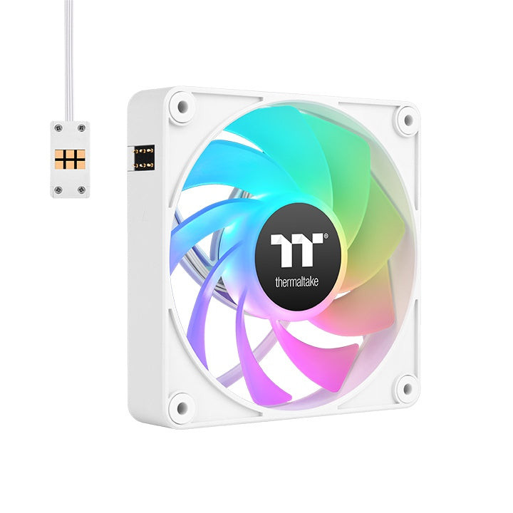 Thermaltake CT140 EX Reverse ARGB Sync PC Cooling Fan White (3-Fan Pack) - CL-F195-PL14SW-A