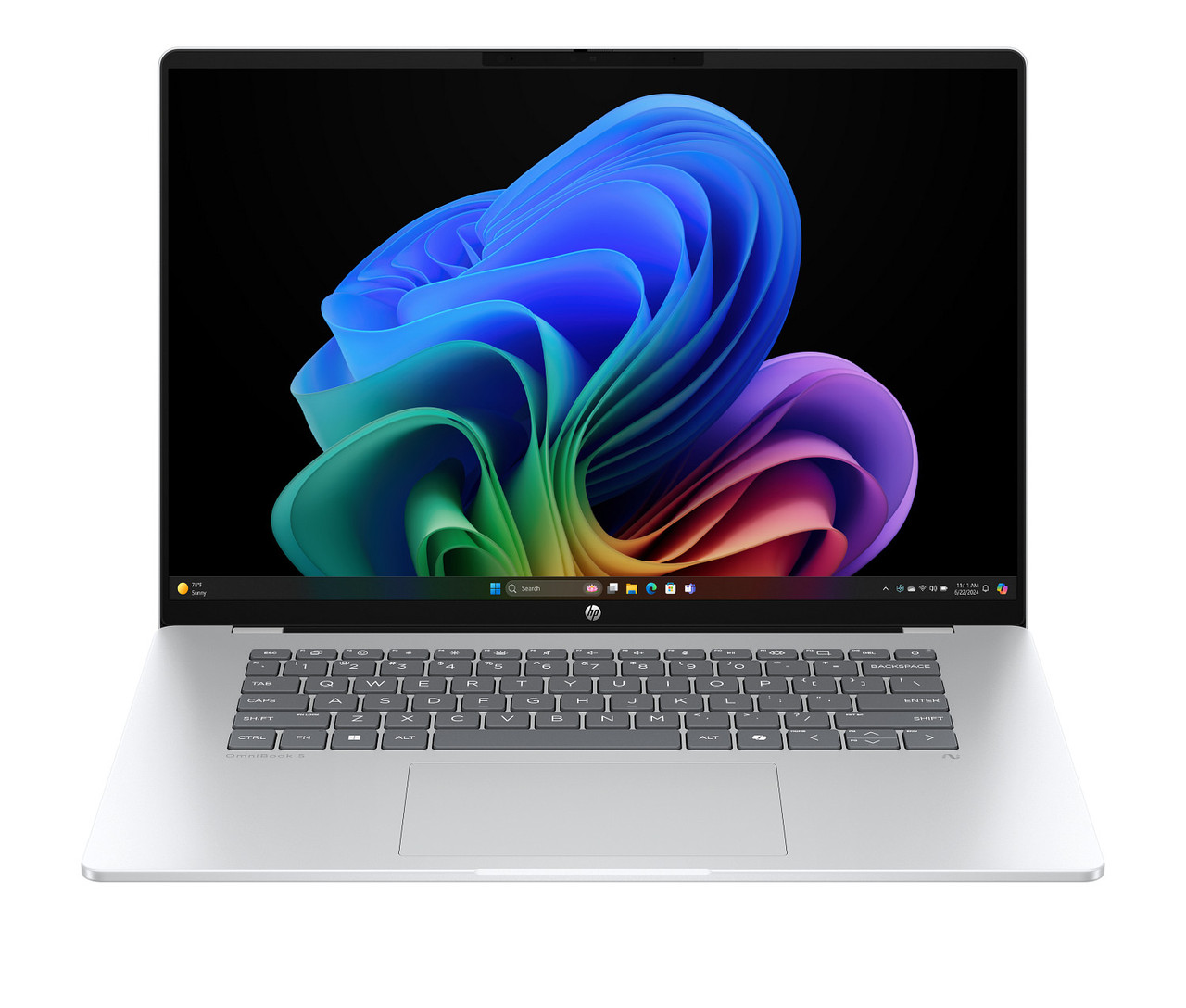HP OmniBook 5 Next Gen AI 16 - Windows 11 Home - Qualcomm Snapdragon - 16GB RAM - 512GB SSD - Glacier silver - BX8M8UA#ABA