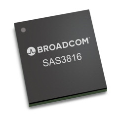 Broadcom High-port count PCIe 4.0 x8, 16-port SAS/SATA/NVMe IOC featuring Tri-Mode SerDes Technology - SAS3816