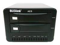 Global Silicon 40TB Dual Keys RAID 0 2-Bays BUSlink CipherShield hardware encrypted 512-bit AES FIPS140-2 HIPAA USB 3.2 Gen 2 10Gbps/eSATA RAID Drive for PC/MAC metal alloy case - CSX-40TB2G2KKB