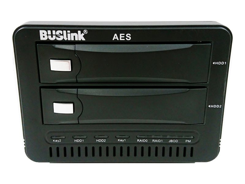 Global Silicon 40TB RAID 0 2-Bays BUSlink USB 3.2 Gen 2 10Gbps/eSATA RAID Drive for PC/MAC metal alloy case - U32-40TB2G2