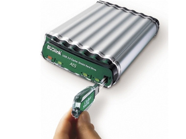 Global Silicon USB 2.0 AES 256 Bit Key External Hard Drive Pre-Formatted, metal alloy, heat dissipating case. 2-access keys, NIST certified Encrption - CSE-6T-U2