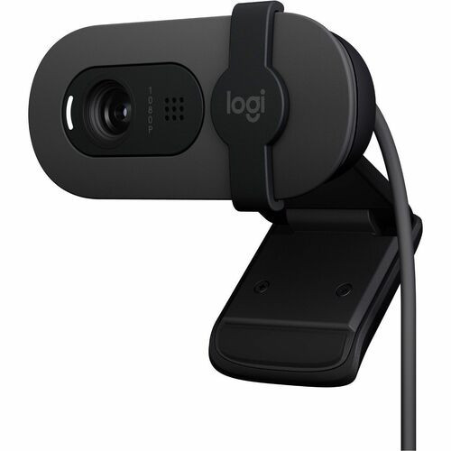 Logitech BRIO 100 Webcam - 2 Megapixel - 30 fps - Graphite - USB Type A - 1920 x 1080 Video - Fixed Focus - 58° Angle - Microphone - Windows, macOS - 960-001580