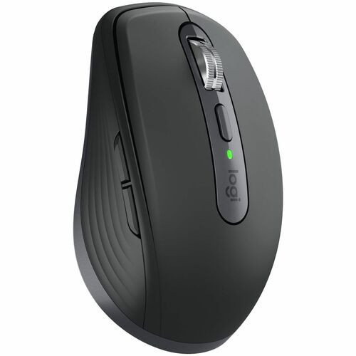 Logitech MX Anywhere 3S for Business - Wireless Mouse - Darkfield - Wireless - 33 ft - Bluetooth - Rechargeable - Graphite - USB Type C - 8000 dpi - 6 Button(s) - 4 Programmable Button(s) - 910-006956